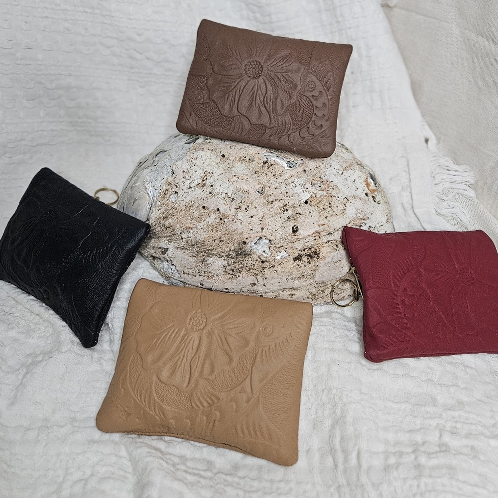 100% leather coins purse handmade design